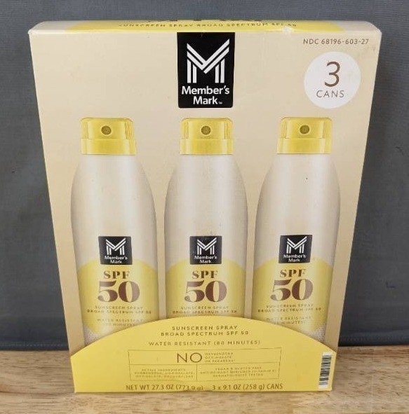 3 Members Mark SPF 50 Sunscreen Sprays - Brand New Q