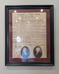 Congress of the United States Framed Puzzle, Black & Burgundy, 25 x 31