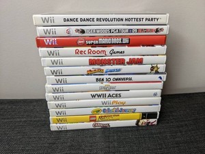 13 Wii Games PGA Golf, Monster Jam, Aces, Carnival Games, Super Mario Brothers, Dance Dance Revolution, Etc.