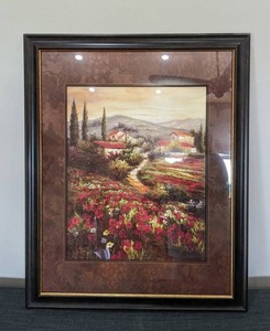Framed Floral Landscape Wall Art 25.5 x 31.5
