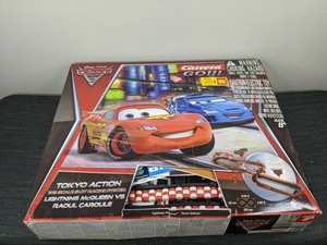 Disney Pixar Cars 2 Carrera GO Tokyo Action Slot Racing Set With Cars