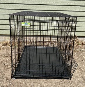 Top Paw Large Double Door Folding Crate with Tray 42 x 28 x 30