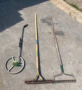 Measure Master MM-30 Measuring Wheel & Steel Rakes, 2 Total