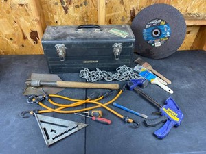 Craftsman Black Metal Toolbox 20 x 8 x 9, Irwin Quick-Grip Clamp, Hercules 14 Cut-Off Wheel, and More