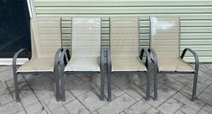 Tan Patio Chairs, 4 Total