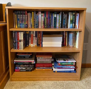 3-Shelf Bookshelf 36 x 14 x 36 and Assorted Books