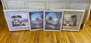 Tropical Framed Wall Art - 23 x 19 and 32 x 24, 4 Total