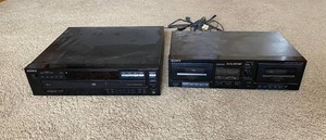 Sony CDP-C335 5-Disk CD Player & Vintage Sony TC-W365 Stereo Cassette Deck