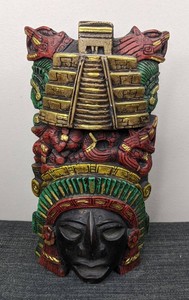 Aztec Mayan Wall Hanging Mask 6 x 10.5