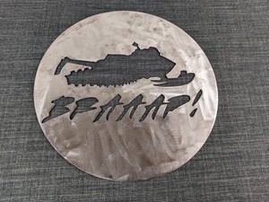 Brushed Metal Snowmobile BRAAAP 12 Wall Sign