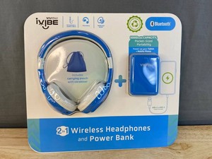 Vivitar iXBE 2-in-1 Wireless Headphones & Power Bank - Brand New Q