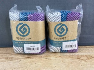 Grounded Sport Cooling Towels 3-Pack, 2 Total - Brand New Q