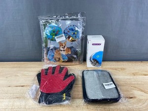 Pet Care Mixed Lot - Water Sensory Mat, Smart Cat Toy & Grooming Gloves - Brand New Q