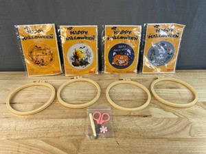 Halloween Embroidery DIY Art Kits, 4 Total - Brand New Q