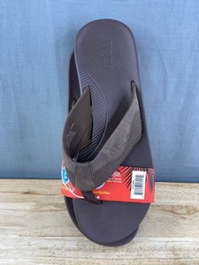 Flojos Memory Foam Brown Flip Flops, Mens Size 13 Sandals Q