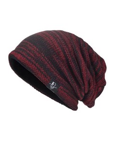 Forbusite Mens Slouch Beanie Skull Cap, Twill-Claret - Brand New Q