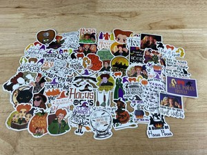 Hocus Pocus Halloween Stickers, 50 Total - Brand New Q