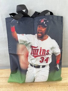 Kirby Puckett Minnesota Twins MLB Baseball Fist Pump Foldable Tote Bag - Brand New Q