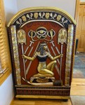 Egyptian Themed Wooden 55" Cabinet Cupboard