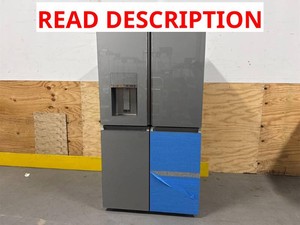 CAFE  ENERGY STAR  27.4 Cu. Ft. Smart Quad-Door Refrigerator in Platinum Glass MSRP $4,700.00 (read description)