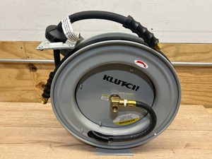 $150 Klutch Auto-Rewind Air Hose Reel with 12in. x 50ft. Rubber Hose, 300 PSI