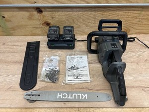 $200 Klutch Dual-Battery Chainsaw Kit, KLiQ 20V, 16in. Bar and Chain, Brushless, Cordless, 4.0Ah