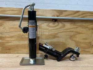 Ultra-Tow Round Tube Topwind Jack, Weld-On, 21-14in. Extended Length, 2000-Lb. Lift Capacity #113354 Msrp $62.99