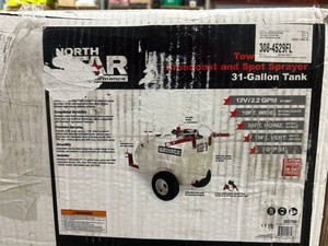 NorthStar Tow-Behind Trailer BoomBroadcastSpot Sprayer, 31-Gallon Capacity, 2.2 GPM, 12 Volt DC
