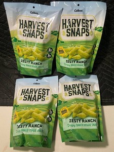 Harvest Snaps Zesty Ranch Crispy Baked Veggie Snacks (Lot of 4)