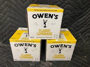 OWENS CLASSIC LEMONADE - 4 Cans Per Box, 8.2 FL OZ Each - 3 Boxes