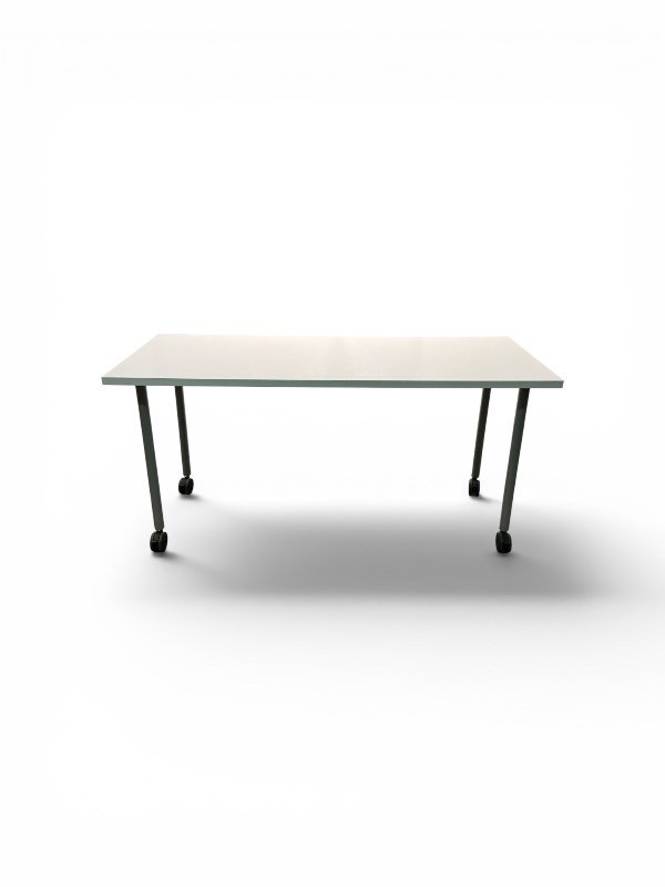 Steelcase White Training Table on Wheels Retail $399