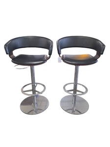 Set of Two Allermuir Mollie Swivel High Stool designed by John Coleman Retail $2400