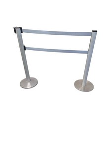 Set of 6 Retractable belt crowd control stanchion posts