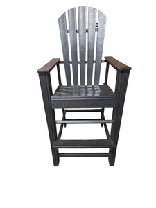 Polywood Brand Outdoor Bar Chair (Black) Retail $499