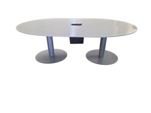 Steelcase large oval confrence table with 6 harter anthro task chairs $4200