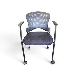 Set of Five Herman Miller Caper Chairs on Wheels- Stacking