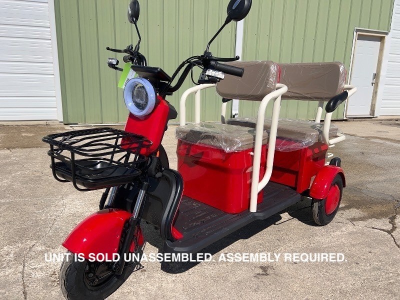 2026 SDLANCH Electric Tricycle Mini Golf Cart (MGC40) - Red (optional assembly service available)