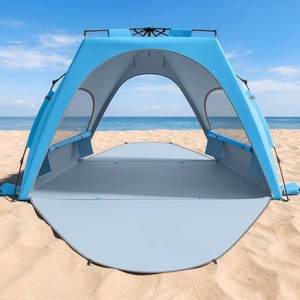 Raynesys Pop up Beach Tent Sun Shelter for 3-4 Person, Sky Blue  Portable Sun Shade Tent UPF 30 UV Protection, Breathable Mesh Window, with Carrying Bag for Sands & Outdoor