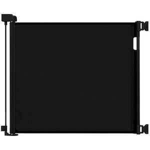 Veraste Retractable Baby Gate for Doorways and Stairs, Mesh Safety Gate for Pet, Indoor & Outdoor Use, One-Hand Operation, Easy Installation, 33.6 Tall, Expands to 55 Wide Black,33.6x55