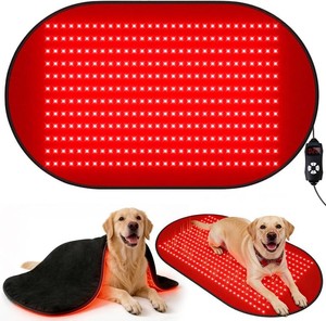 $160 Red Light Therapy Mat for Dogs, 23.6 x 39.4 Inches Pet Light Therapy Mat, 360 LED Beads, 660nm & 880nm Light, Timer and Controller, for Dog Back, Waist, Legs
