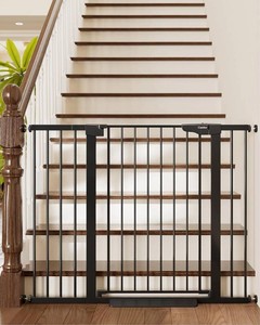 $120 Cumbor 36 Extra Tall Baby Gate for Stairs, 30-48 Dog Gate Indoor Black  Moms Choice Awards Winner, Double Lock Safety for Doorways, Child Gate for Toddlers & Pets, Pressure or Hardware Mounted