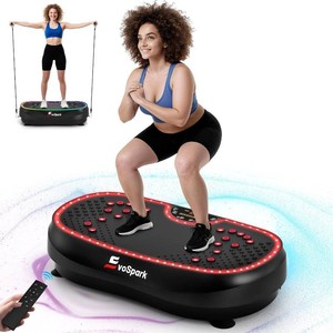 Vibration Plate Exercise Machine, 2026 EvoSpark Dual Motor Vibration Plate for Lymphatic Drainage, 3D & 4D Whole Body Vibration Plates for Weight Loss, Shaker Workout Equipment for Women Men Home