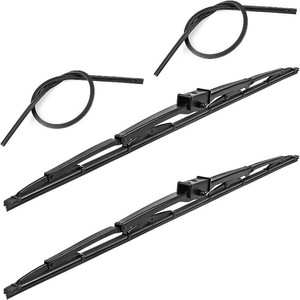 2Pcs 36 Heavy Duty Windshield Saddle Mount Wiper Blade Replacement for Motorhome Recreational Vehicle RV and Bus with 2 Rubber Refills and 20 Pieces Car Concentrated Washer Tablets 27mm 23mm.