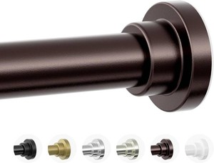 Mcrbeay Shower Curtain Rod, 1 Diameter Heavy Duty Tension Shower Rod  Adjustable 28-74 inch Non Slip No Drill Spring Tension Rod For Bathroom, Shower Stall, No Rust, Bronze