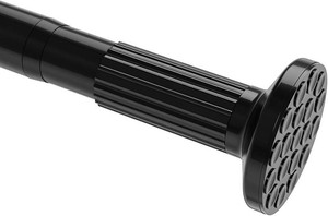 Umimile Tension Curtain Rod, 51-86 Spring Shower Curtain Rod  Closet Rod for Windows or Shower, Easy to Install, No Drilling, No Rust, for Bathroom, Rod Diameter 1.26 Inches, Black
