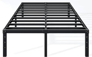 Hafenpo 18 Inch Queen Bed Frame, Under Bed Storage, Black  Sturdy Metal Platform Queen Size, No Box Spring Needed, Heavy Duty, Easy Assembly, Strong Bearing Capacity