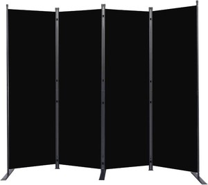 Room Divider 4 Panel-88Wide,6FT Room Dividers and Folding Privacy Screens  Wider Metal Base & Non-wobbly, Fabric Divider Panel for Room Partition,Portable Wall Divider Screen for Bedroom,Office,Studio