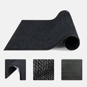 Commercial Door Mat 35x24, Rubber Waterproof Front Floor Mat  For High Traffic Outside Entrance, IndoorOutdoor, Durable Surface, Non-Slip, Dirt Trapper, Easy Clean, Low Profile, Black