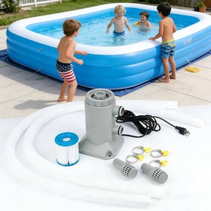 Small Pool Pump and Filter Kit, Powerful 530 GHP Above Ground Pool Filter Pump Quickly and Cleanliness of Your Pool Water, Pool Pumps for Above Ground Pools (Gray 530GHP)