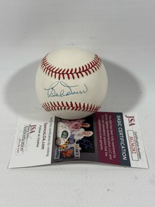 Bobby Doerr autographed baseball with JSA authentication, Rawlings OALB, brown ball